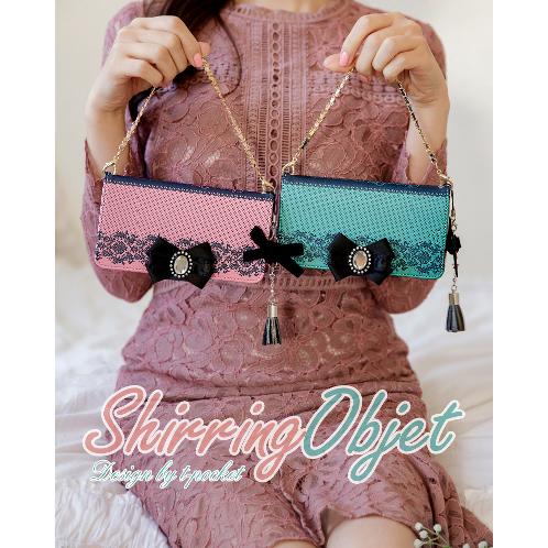 Shirring Objet-Universal Slide Type Design mobile case