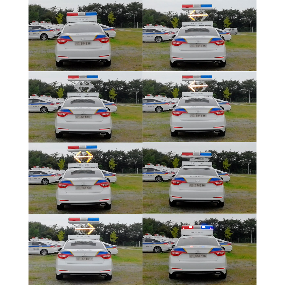 Lift police led light bar and directional arrow light with siren