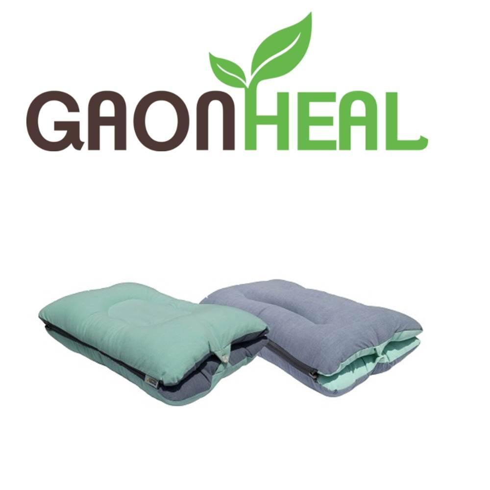 Functional cotton pillow to be cleaned entirely to bacteria in internal roll pillow - Mint, Blue