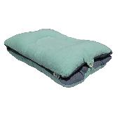 Functional cotton pillow to be cleaned entirely to bacteria in internal roll pillow - Mint, Blue