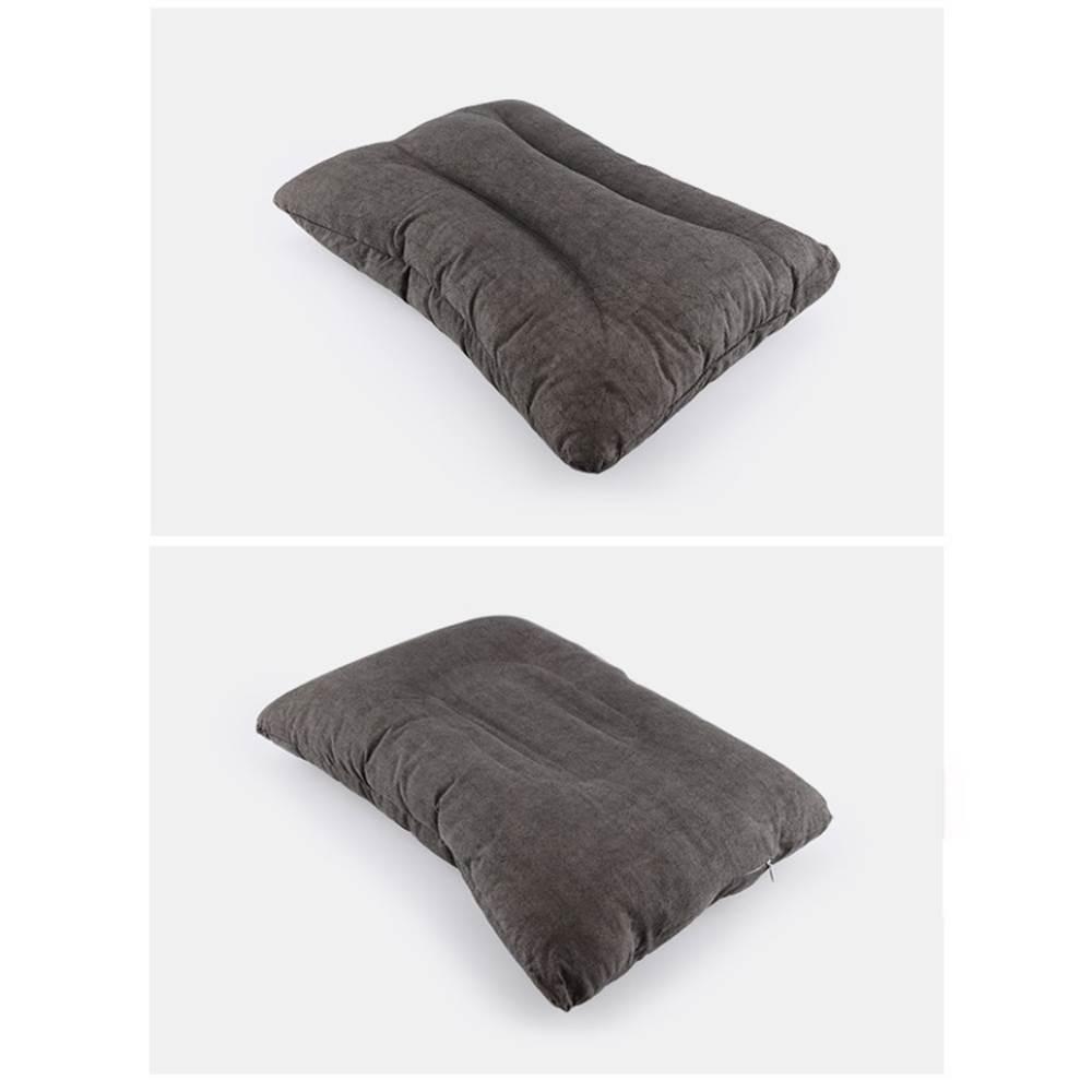 Functional cotton pillow to be cleaned entirely to bacteria in internal roll pillow - Black