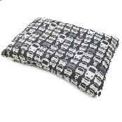 Functional cotton pillow to be cleaned entirely to bacteria in internal roll pillow - Black