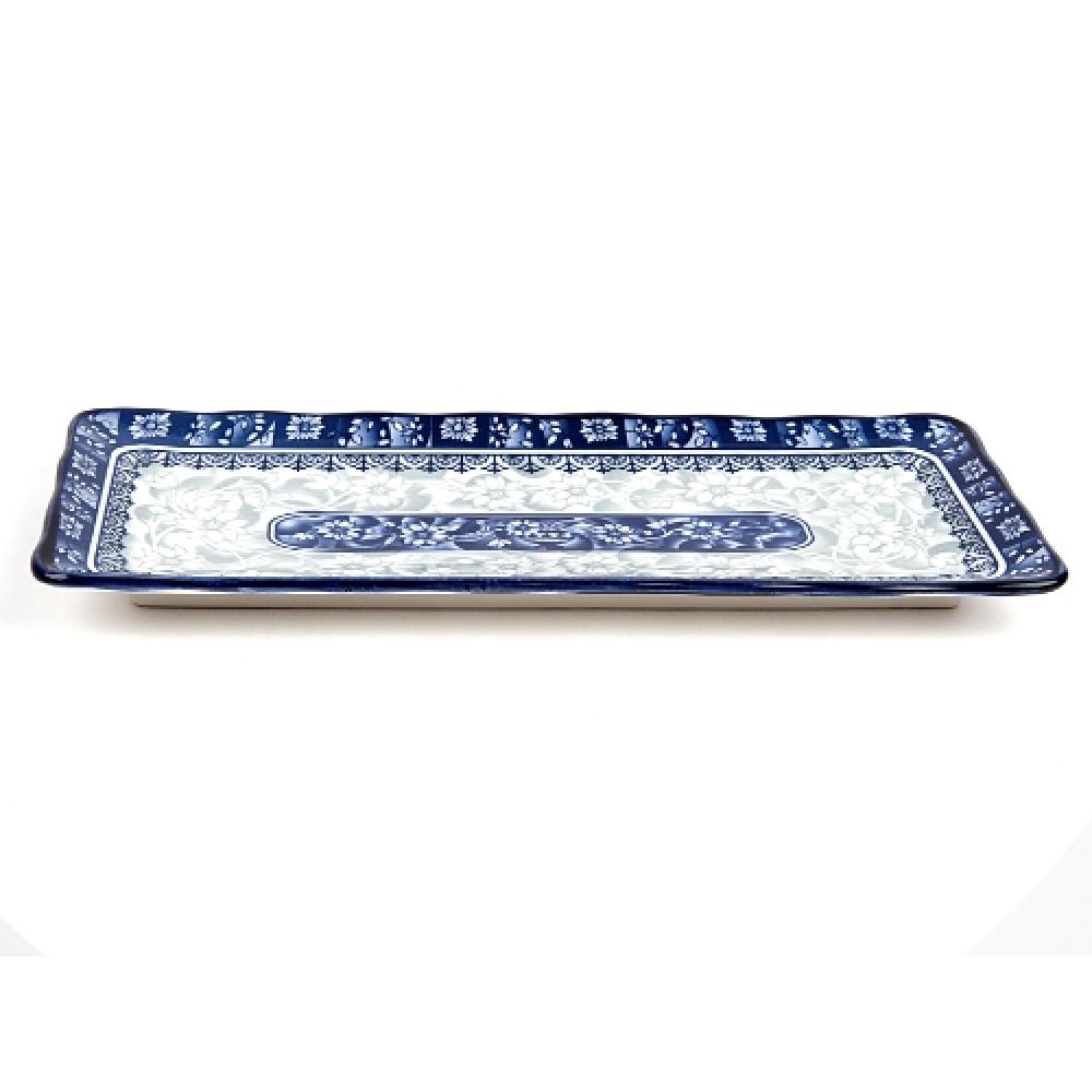 centaurea cobalt-gray rectangle plate