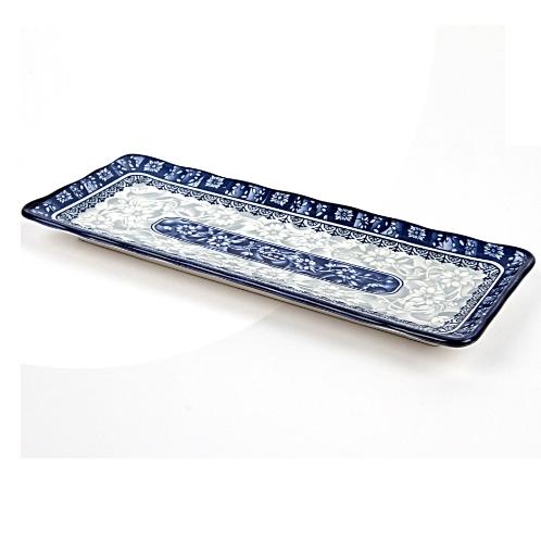 centaurea cobalt-gray rectangle plate