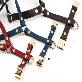 detail image2 Retro leather gold harness(Blue)