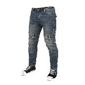 BBJ JEDI R Rider Black Jean Unique Design Skinny Denim Hip / Knee Pad Fashion
