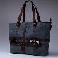 full image Korea aveloilla Waterproof Briefcase Genuine Leather Men Women Students