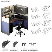 Office Partition, Workstaion, Hanging System, Hanging Desk
