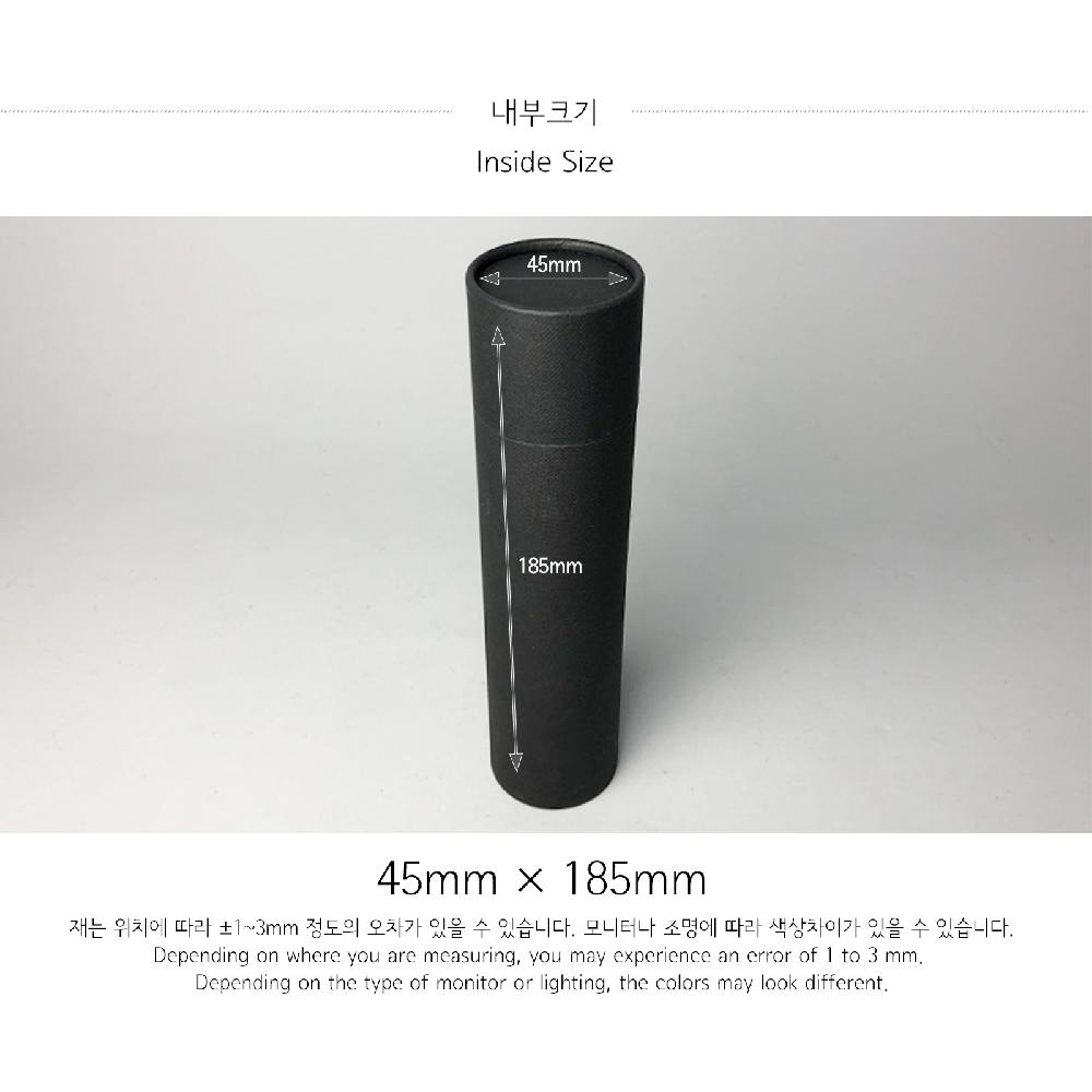 Paper tube 47-L(Black)_Cosmetic Fragrance Packing Box Cylinder Gift Box Wrapping Supplies