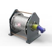 Reduction gear ratio in two speed system Hydraulic Winch (Green, Blue, Yellow, Orange)