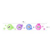 Korea BNCW Customized Home Deco Attached To Wall AlkongDalkong Line wall Sticker - A, B, C, D, E, F