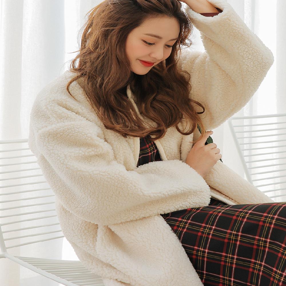 Wool Long Zip up Cardigan