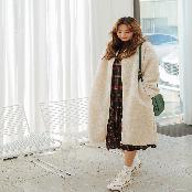 Wool Long Zip up Cardigan