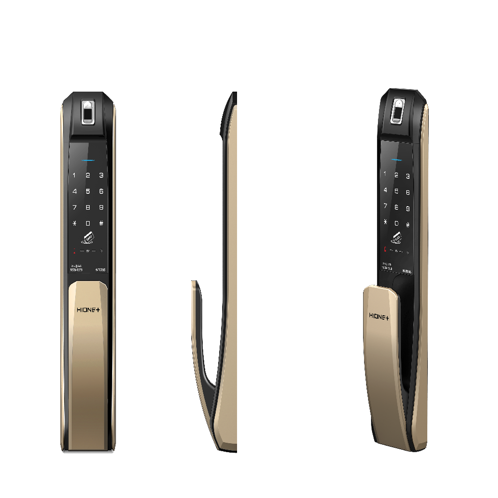 All-in-One Push Pull type door lock with handle (H-7090)
