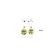 detail image5 Resin Craft Earring with Four Leaf Clover Dangle Real Lucky Clover Ear Rings - Round Type