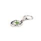 detail image1 Clover Keyring - Fancy Resin Craft Art Pressed Real Four Leaf Clover Key Chain - Black Round Shape