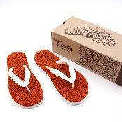 Costa Coil Beach Sandal Women's Men's Summer Casual Flip Flop Slipper Made of PVC Coil Mat - Orange