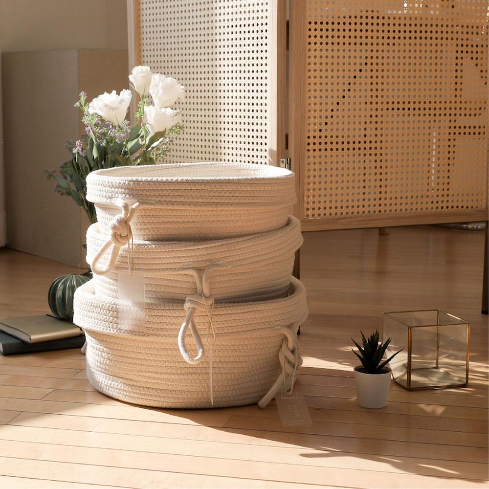 White cotton Basket