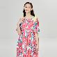 detail image2 L Pink Flower Off Shoulder Dress