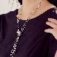 detail image2 Silver embroidery crafted Scarf Necklaces : K151