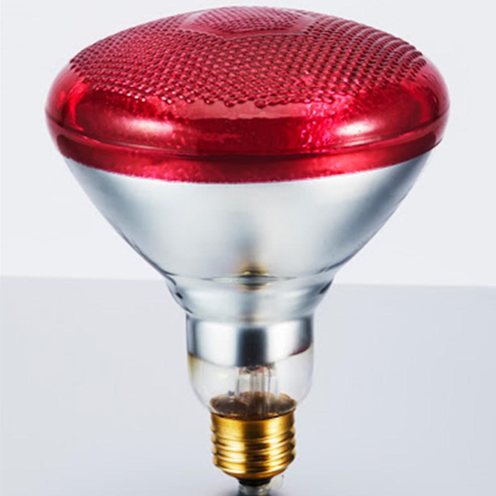 JK HEAT PLUS 250W R40 Ruby Infrared Heat Bulb Hard Glass 10pcs 110-120V