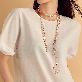 detail image2 Silver embroidery crafted Scarf Necklaces : K330