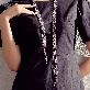 detail image2 Silver embroidery crafted Scarf Necklaces : K333