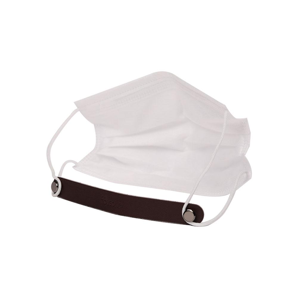 HOUSOLVE Fashion Mask-Strap 5Pcs / Storage Mask / No Ear Pain / Leather Handmade