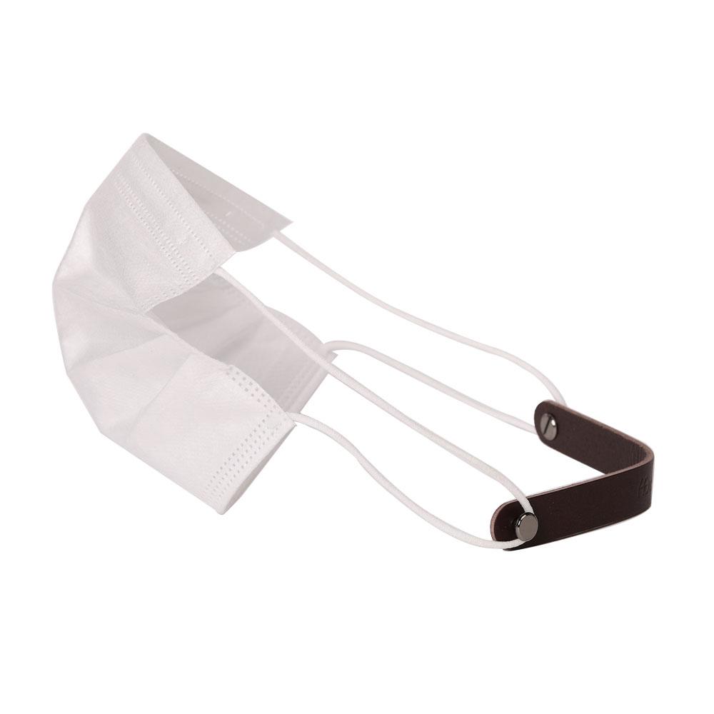 HOUSOLVE Fashion Mask-Strap 5Pcs / Storage Mask / No Ear Pain / Leather Handmade