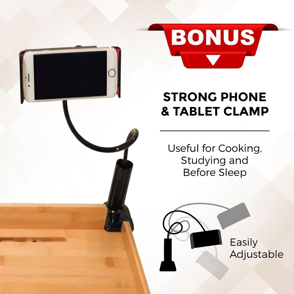 Zencos bedside shelf made of bamboo wood practical with premium quality  for multipurpose