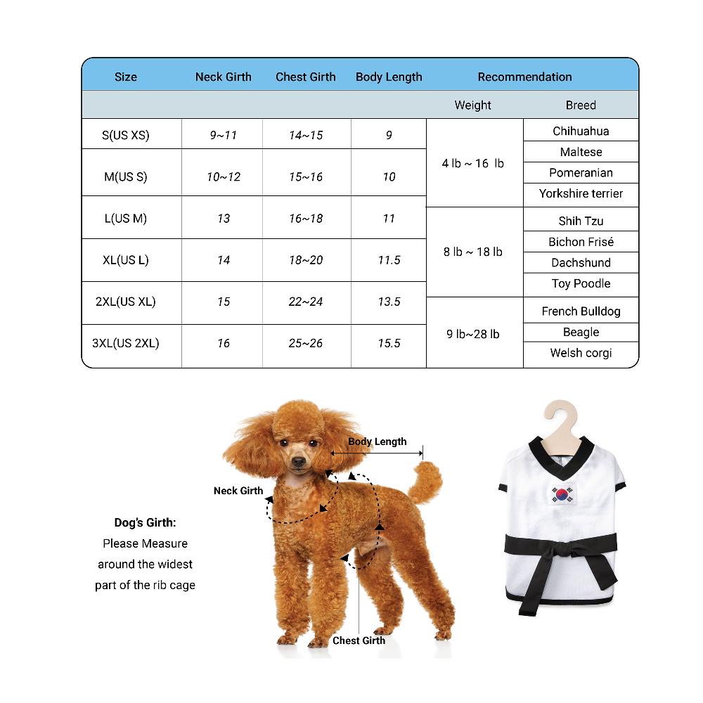 [YOUTHDOG] TAEKWONDO Black Sports Jacket With Waist Strap For Pets