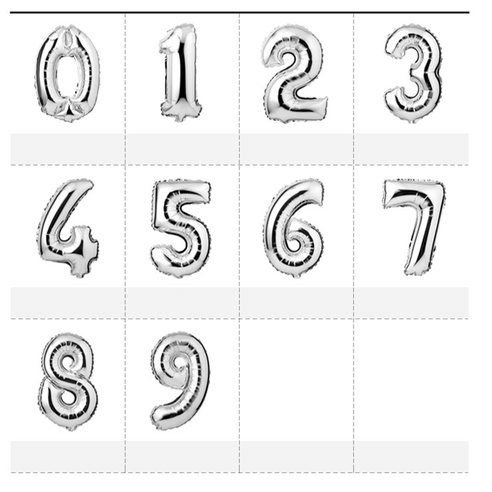 Balloon for an event and a birthday shaped numbers (gold)