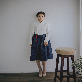 detail image3 Korean traditional skirt with rambling rose(navy)