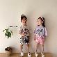 detail image1 Flamingo, palm print short-sleeved T-shirt, Children's clothes, cotton