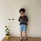detail image2 Rainbow pattern, shine, short sleeve T-shirt, Children's clothes, cotton