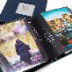 detail image2 Fabric Frame Cover Photo Album 1UP, 5x7 50 Pockets (Wine burgundy)