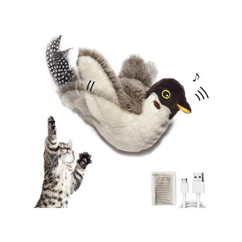 Dancing Bird Tree Sparrow, Moving Cat Kicker Toy, Catnip Toys, Interactive Cat Toys for Cat Exercise