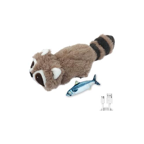 Dancing Raccoon, Moving Cat Kicker Toy, Catnip Toys, Interactive Cat Toys for Cat Exercise, Dog Toys