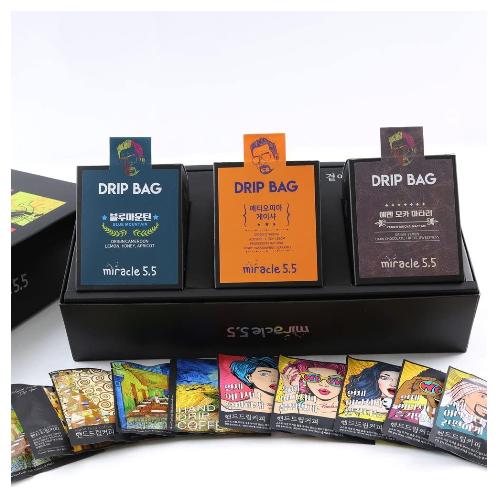 Miracle5.5 100% Roasted Premium Ground Convenient Portable Dripbag Coffee Set