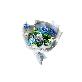 full image Artificial Poppy Bouquet  (Rain Blue)