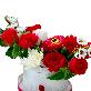 detail image1  Soap Flower Carnations Center Piece  L (Cherry Red)