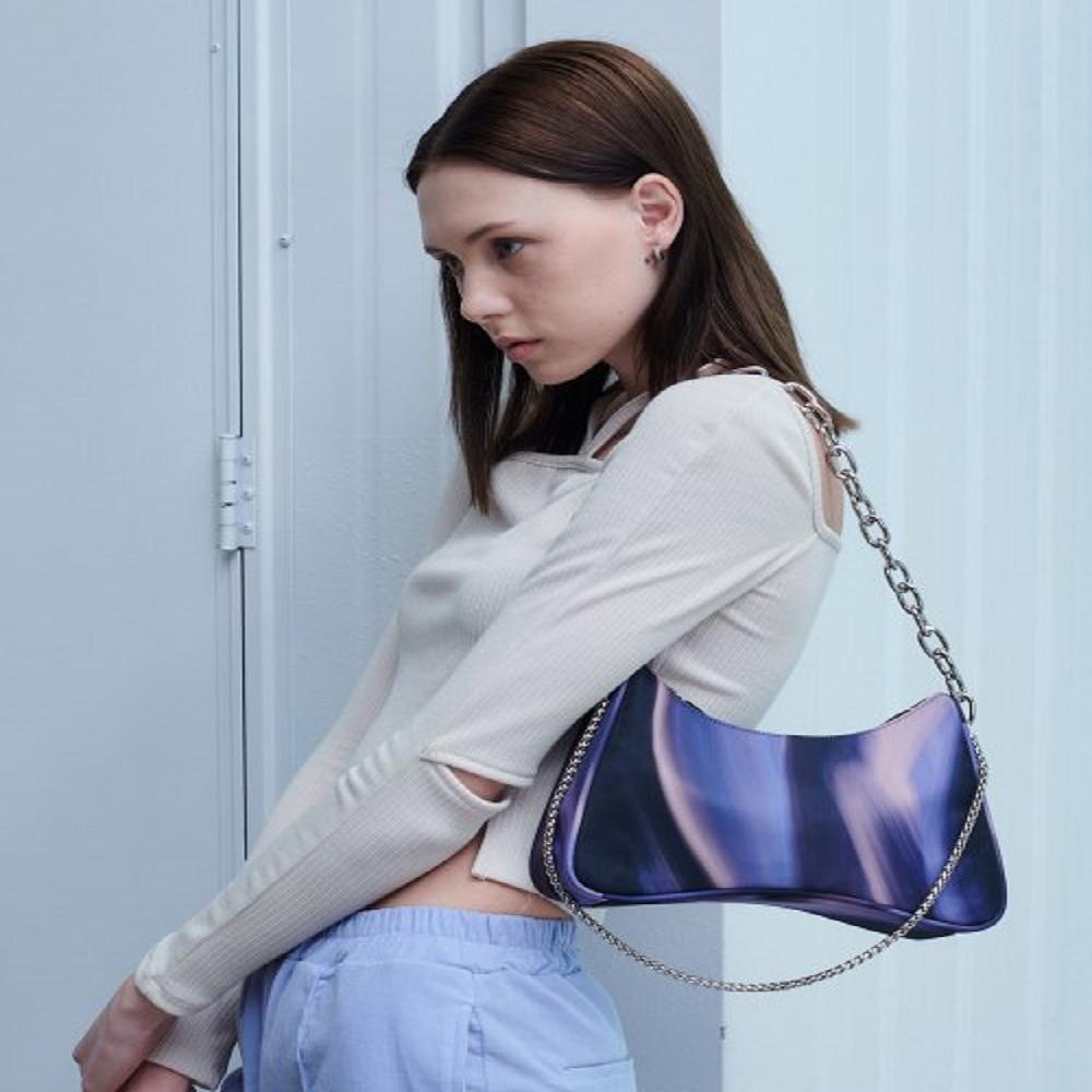 Painting bag - Gray blue, Aurora purple