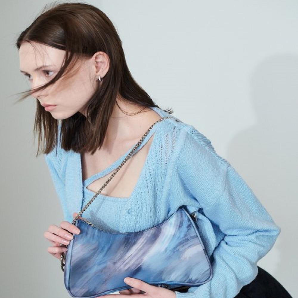 Painting bag - Gray blue, Aurora purple