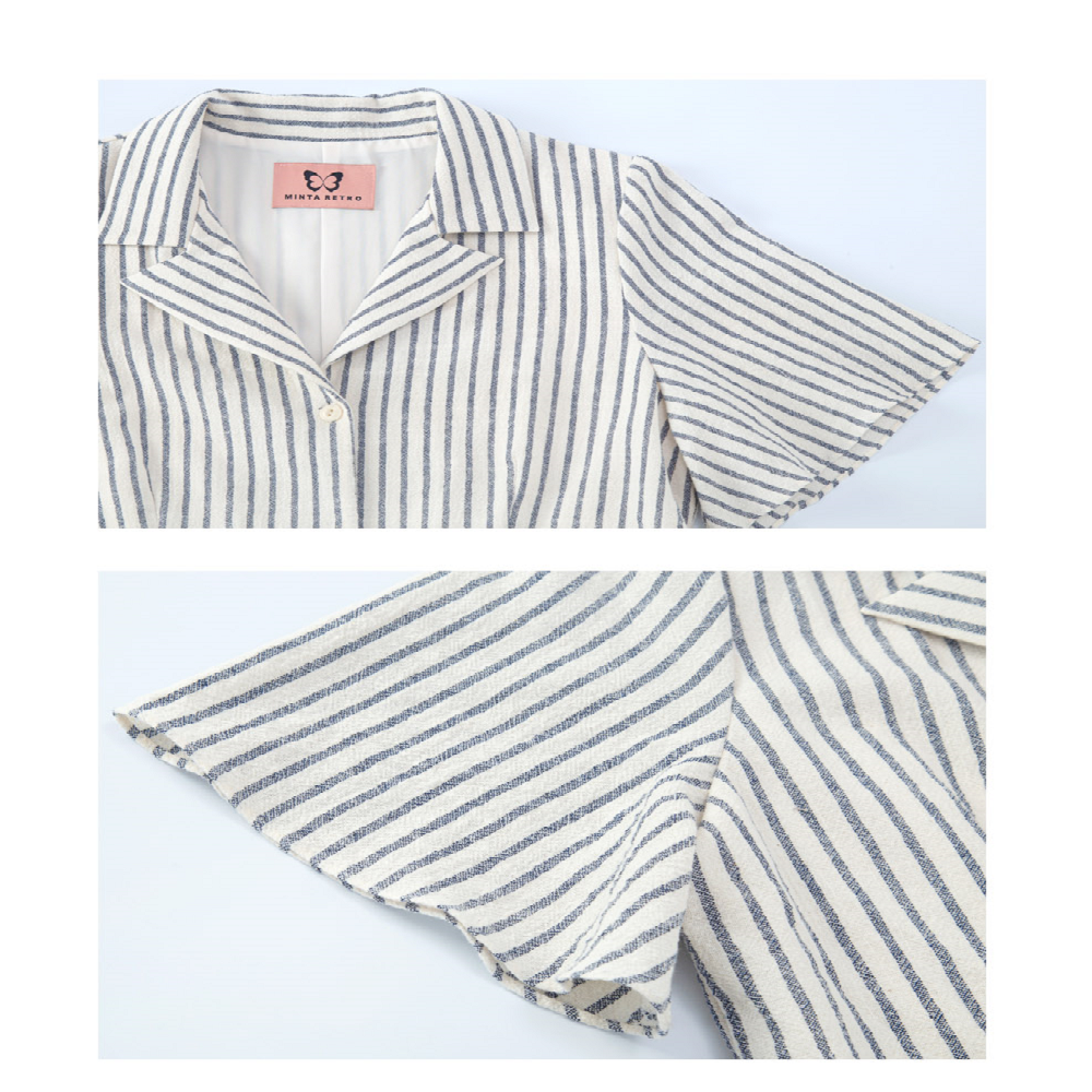 Carina Stripe Linen Long Dress