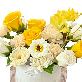 detail image2  Soap Flower Carnations Center Piece  L (White Yellow)