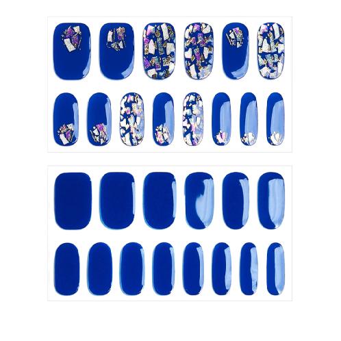 full image Semi-curing Gel Nail Sticker - Crush Blue