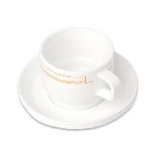 El Café Cappuccino Cup and Sauser