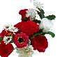 detail image2  Soap Flower Carnations Center Piece  M (Cherry Red)