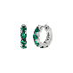 detail image1 Round Volume Emerald Earrings ( S925 )