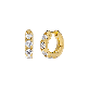 detail image1 Round Volume White Earrings ( S925 )